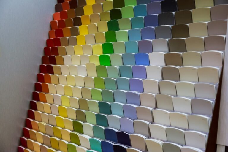Paint Samples on Display in a shop for interior designers and customers in Hunting Valley, Ohio